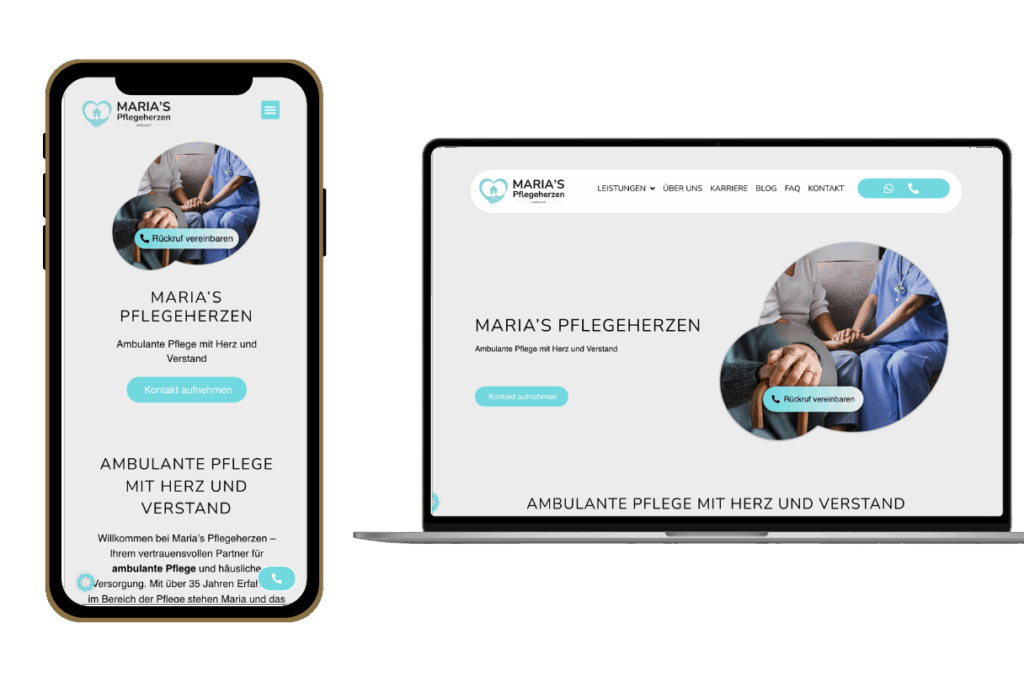 MariasPflegeherzen Webseite