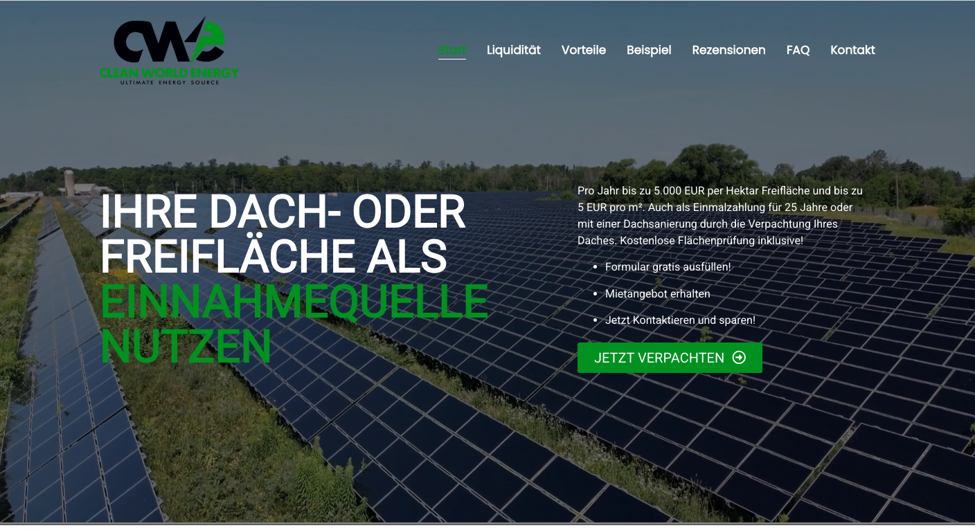 Startseite Solarlandverpachte